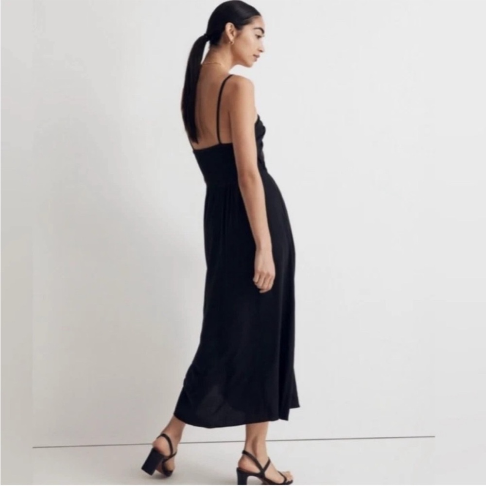 Madewell Black Cutout Tie-Front Maxi Dress - Women - Picture 3 of 6